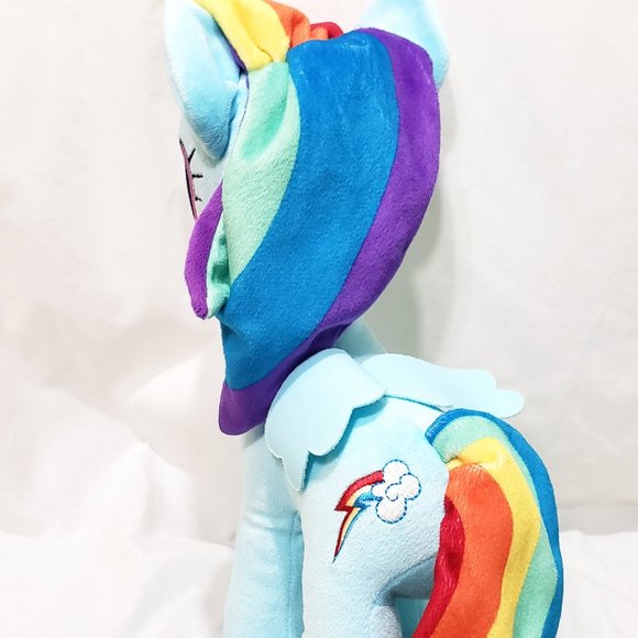 Rainbow Dash Pegasus My Little Pony Ty Plush Stuffed Animal 13" 2016 Blue Hasbro - Picture 7 of 9